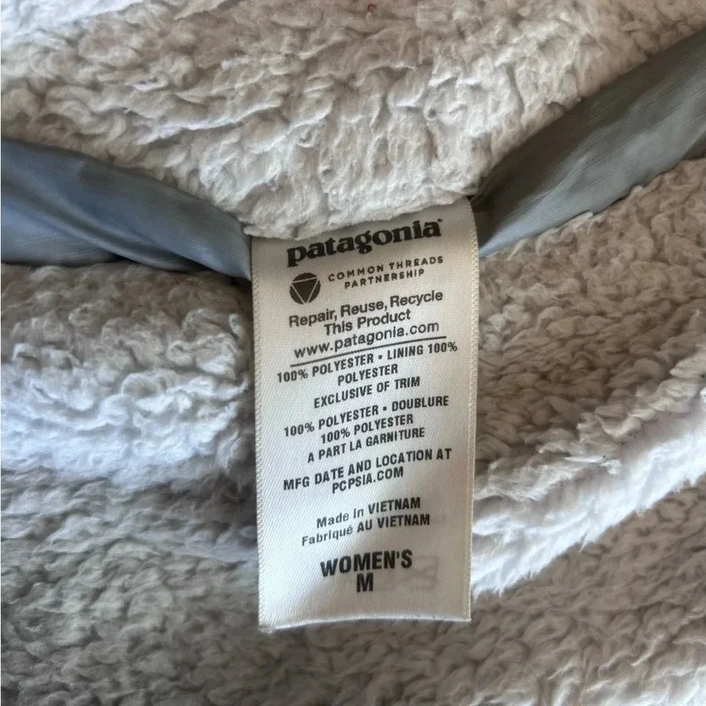 Patagonia Fleece Vest Women’s Size M Light Gray Los Gatos Soft Cozy Warm